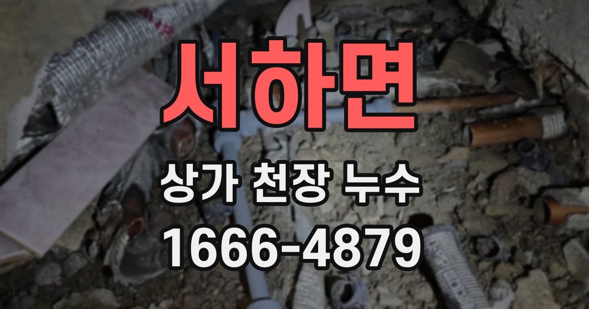 서하면 상가 천장 누수