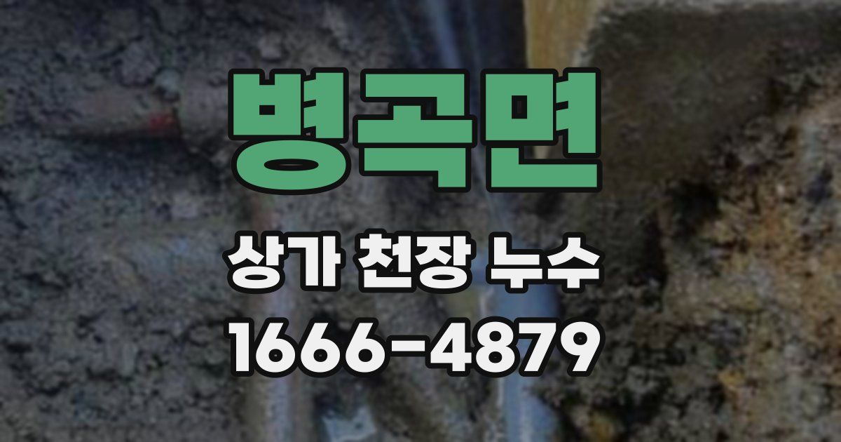 병곡면 상가 천장 누수