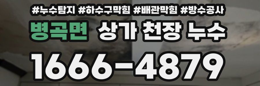 병곡면 상가 천장 누수