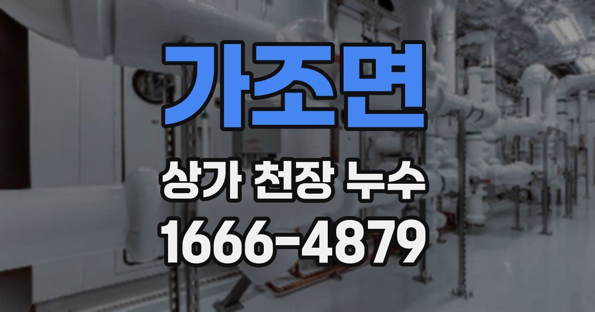 가조면 상가 천장 누수