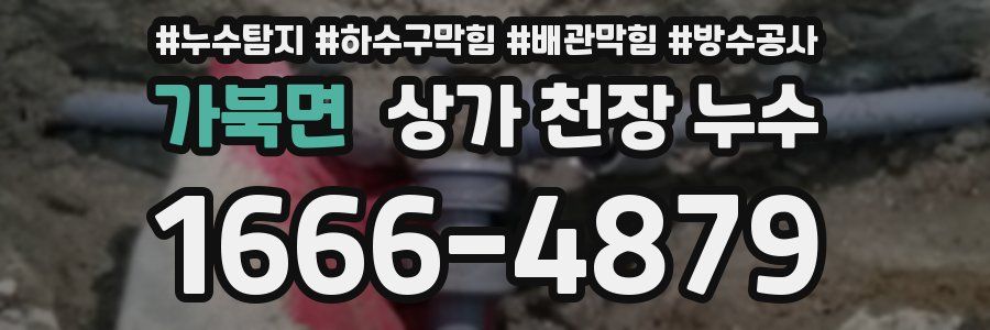 가북면 상가 천장 누수