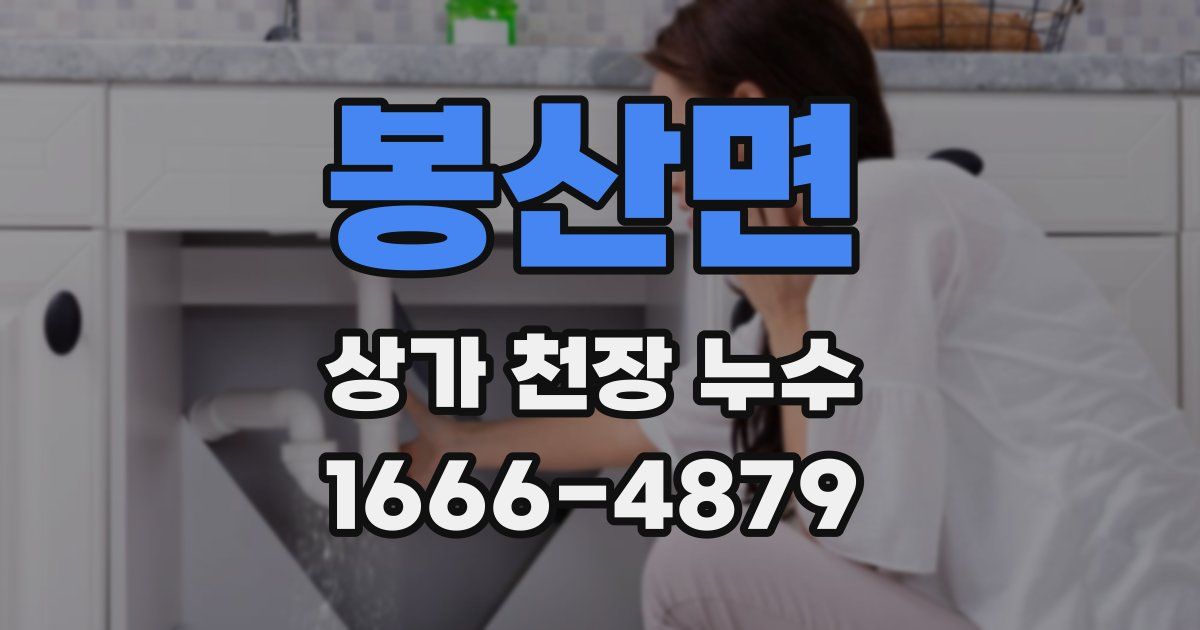 봉산면 상가 천장 누수