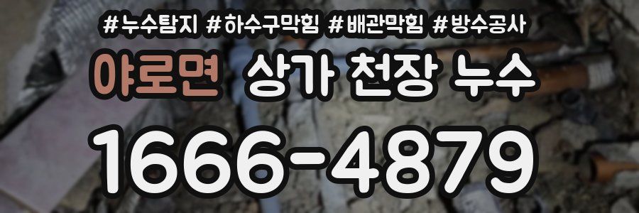 야로면 상가 천장 누수