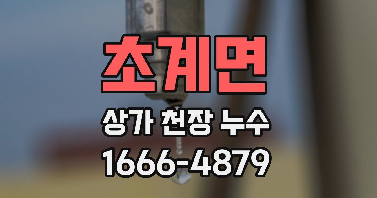 초계면 상가 천장 누수