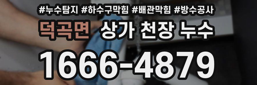 덕곡면 상가 천장 누수