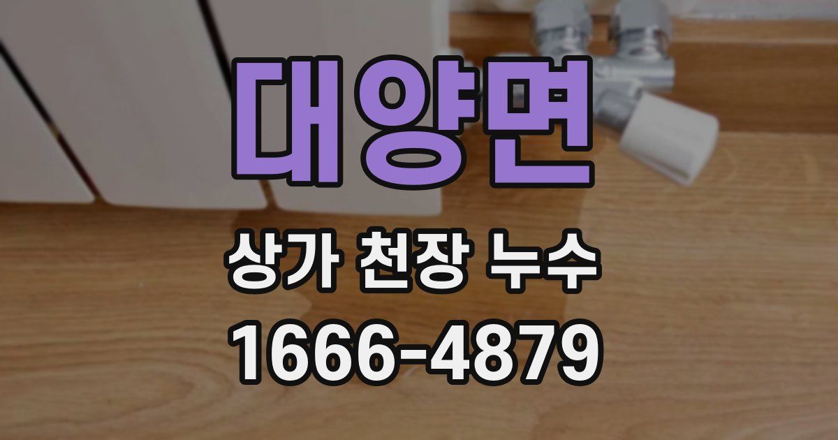대양면 상가 천장 누수