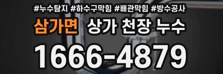 삼가면 상가 천장 누수