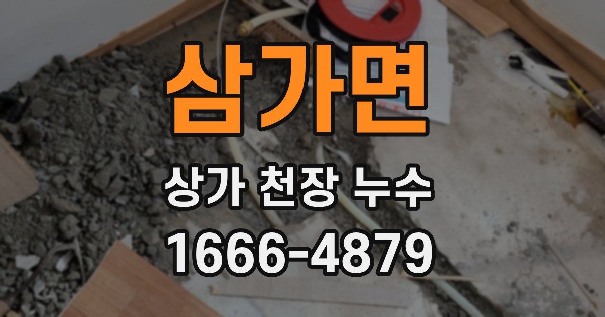 삼가면 상가 천장 누수