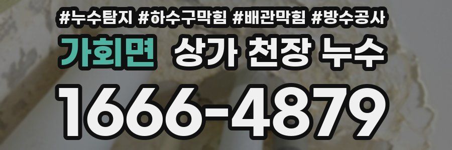 가회면 상가 천장 누수