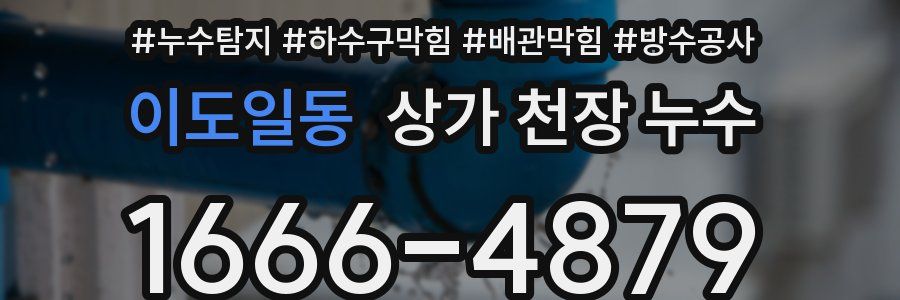 이도일동 상가 천장 누수