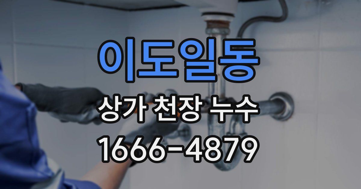 이도일동 상가 천장 누수
