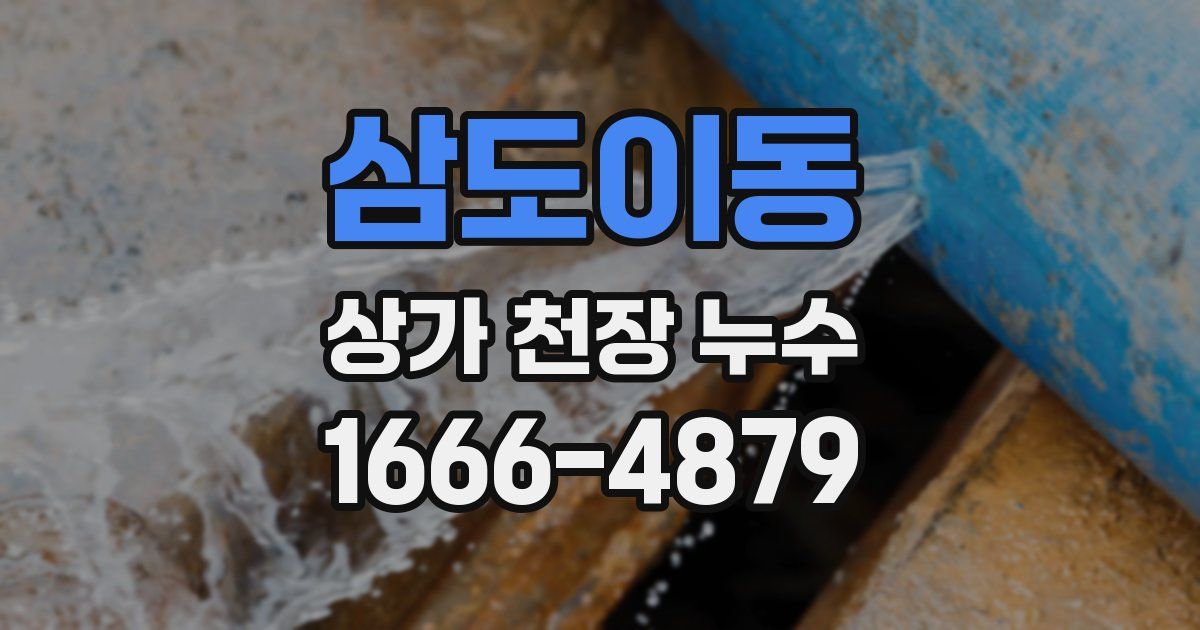 삼도이동 상가 천장 누수