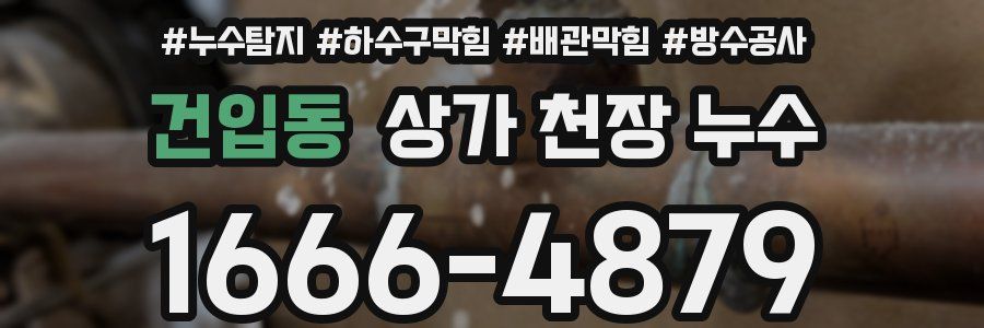 건입동 상가 천장 누수