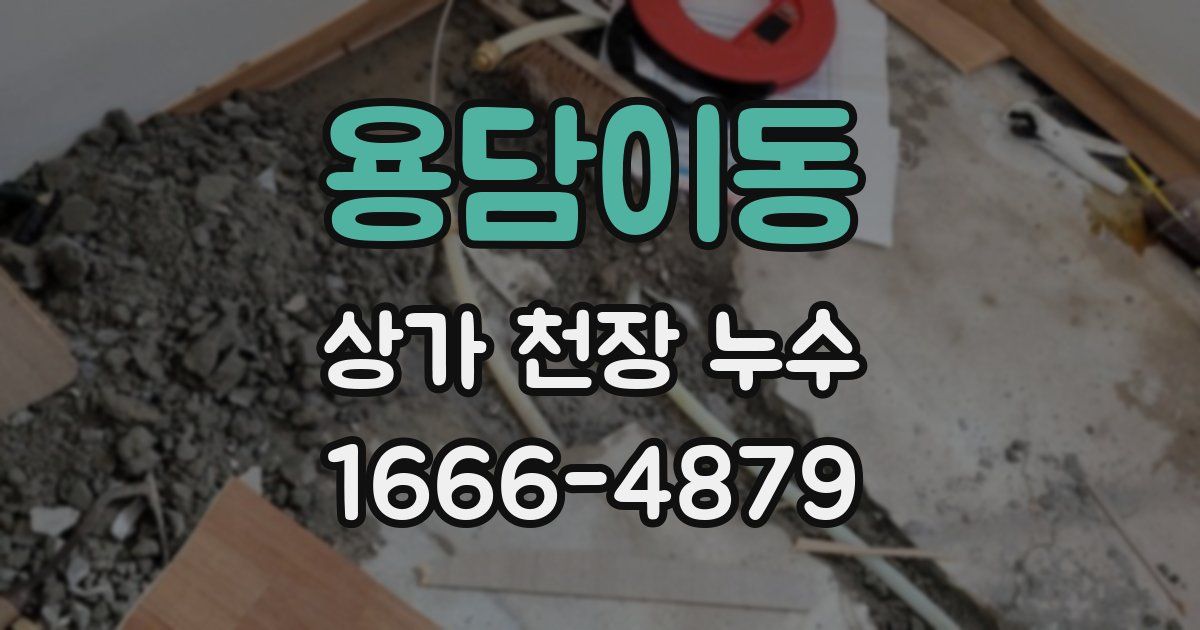 용담이동 상가 천장 누수