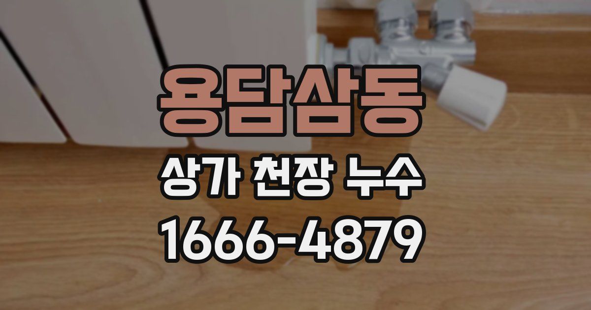용담삼동 상가 천장 누수