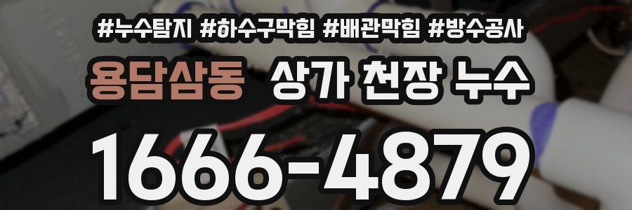 용담삼동 상가 천장 누수