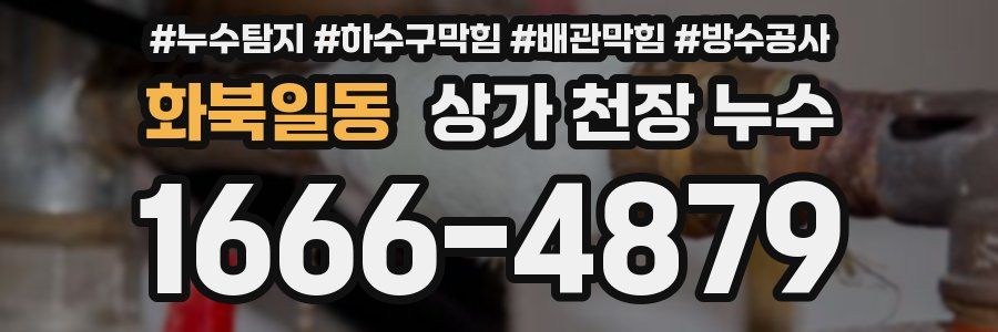 화북일동 상가 천장 누수