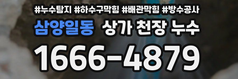 삼양일동 상가 천장 누수