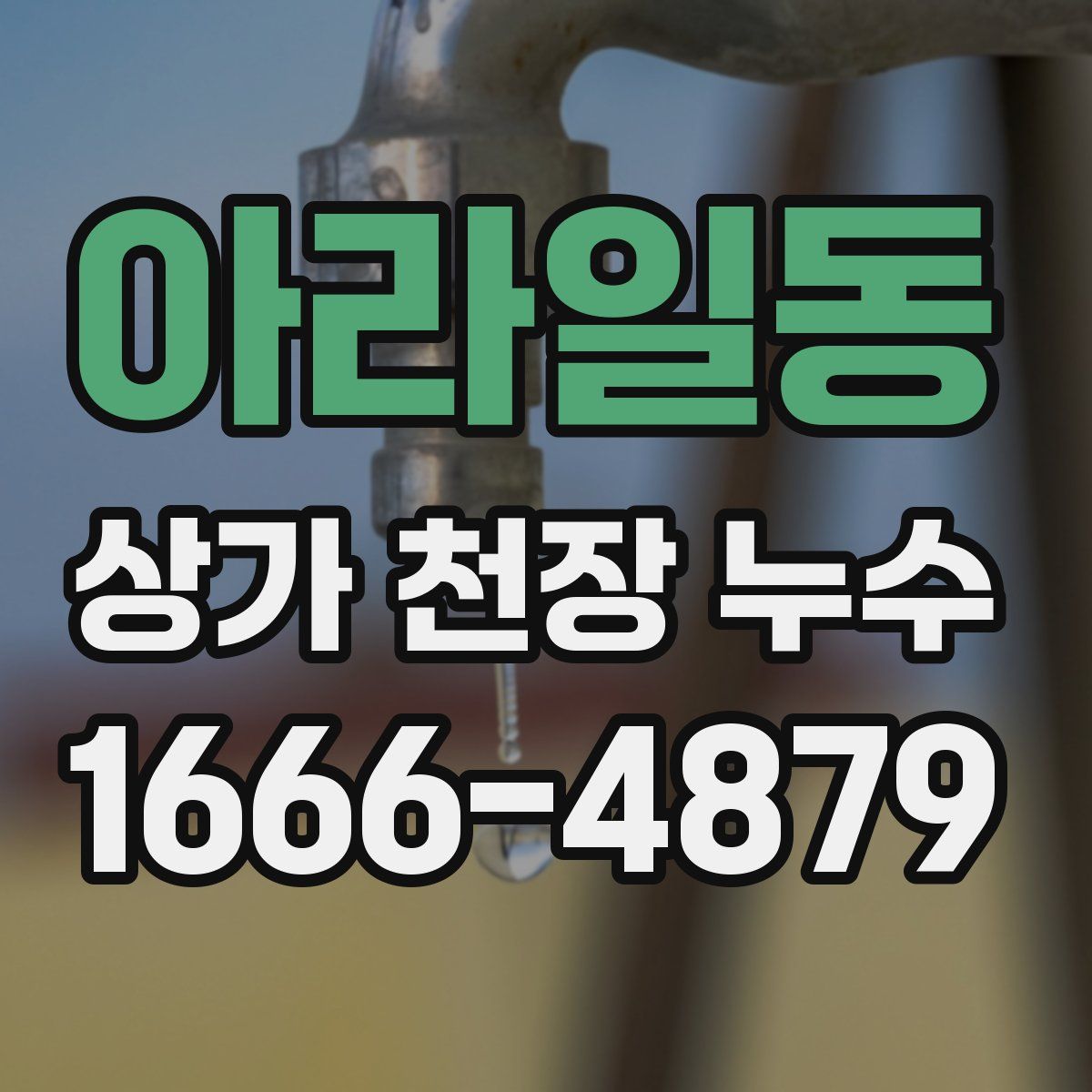 아라일동 상가 천장 누수