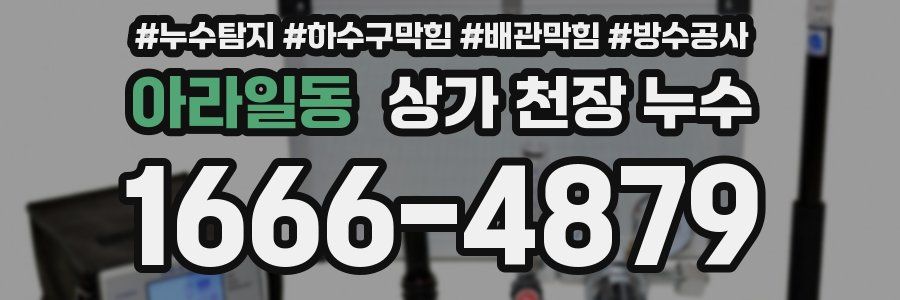 아라일동 상가 천장 누수