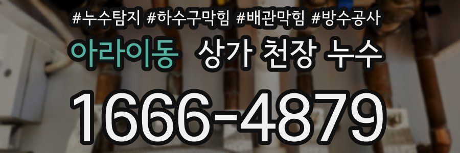 아라이동 상가 천장 누수