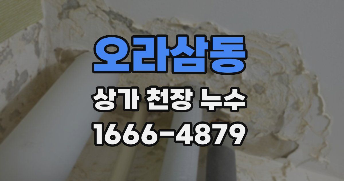 오라삼동 상가 천장 누수