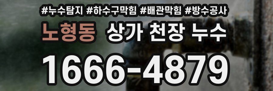 노형동 상가 천장 누수