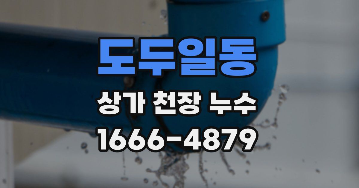 도두일동 상가 천장 누수