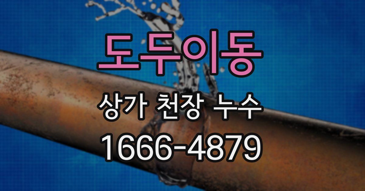 도두이동 상가 천장 누수