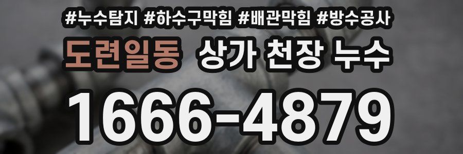 도련일동 상가 천장 누수