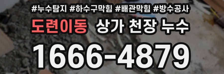도련이동 상가 천장 누수