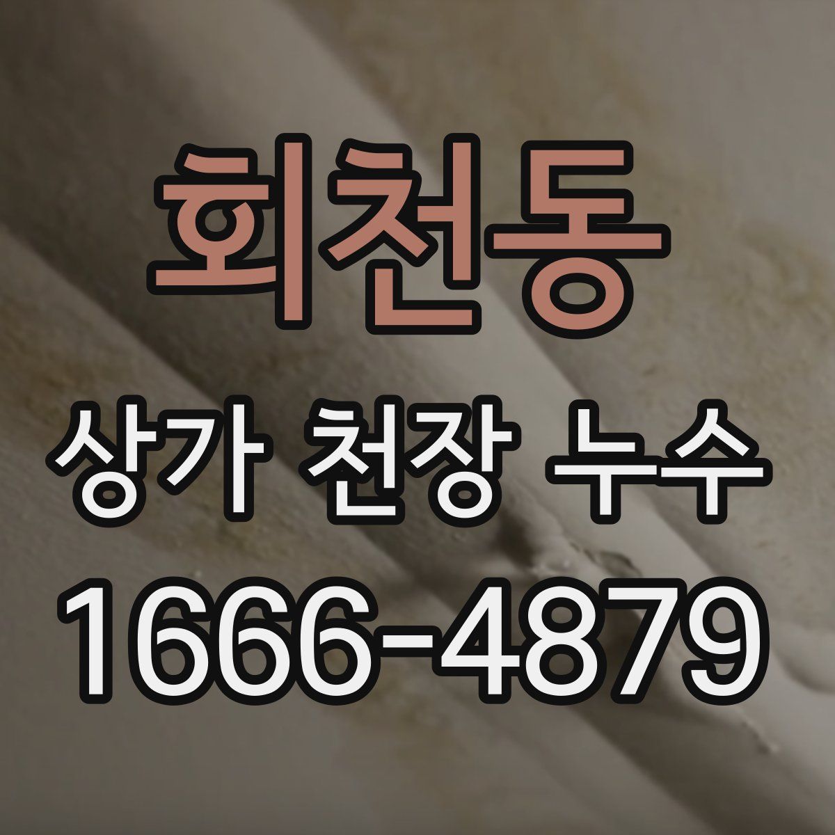 회천동 상가 천장 누수