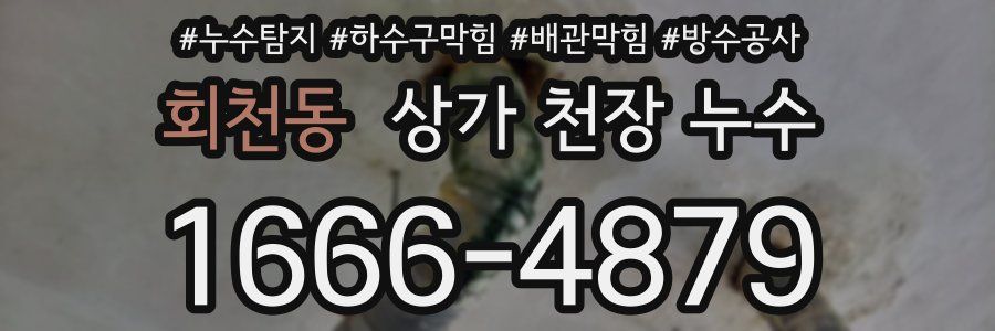 회천동 상가 천장 누수