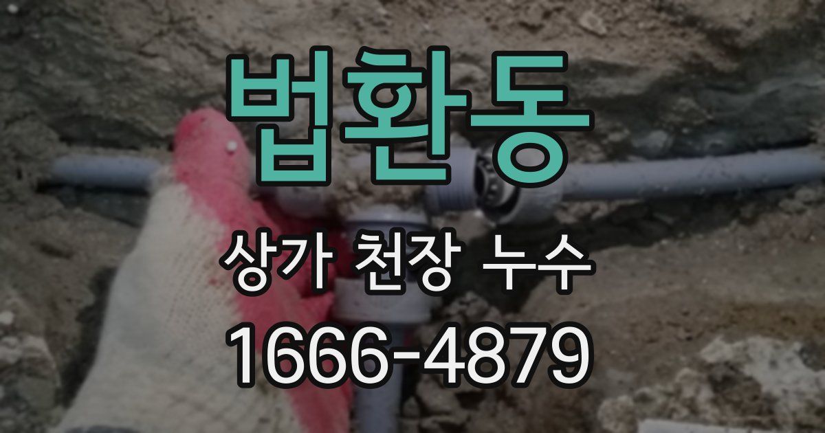 법환동 상가 천장 누수