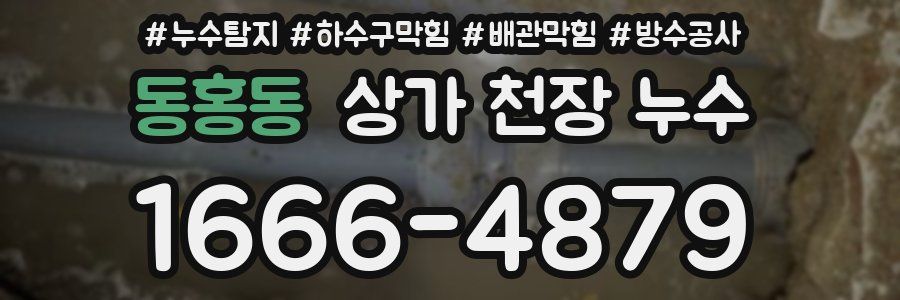 동홍동 상가 천장 누수