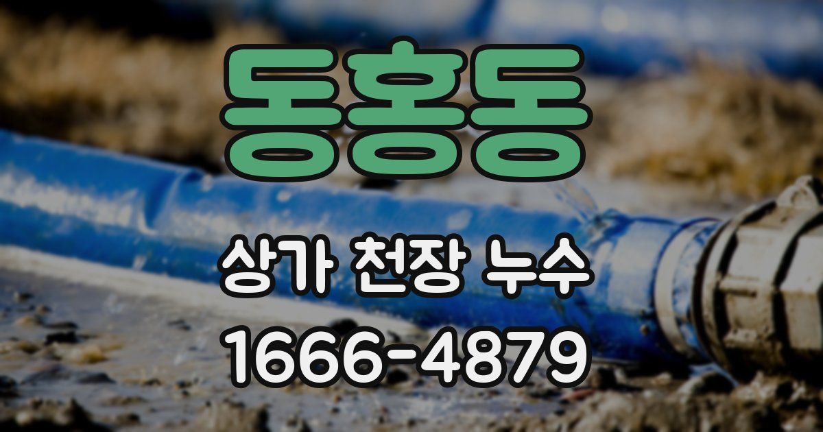 동홍동 상가 천장 누수