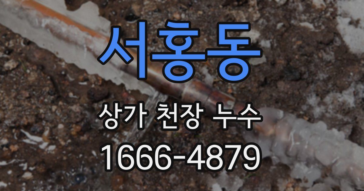 서홍동 상가 천장 누수
