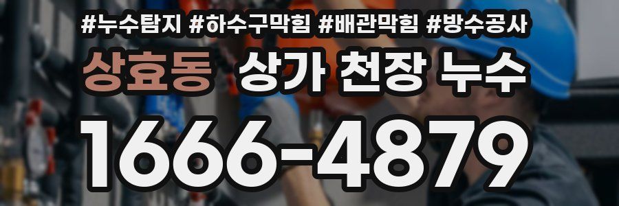 상효동 상가 천장 누수
