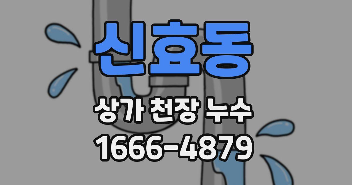 신효동 상가 천장 누수
