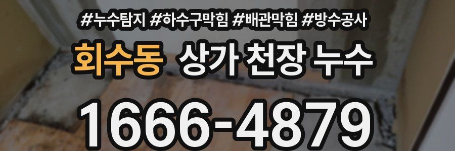 회수동 상가 천장 누수