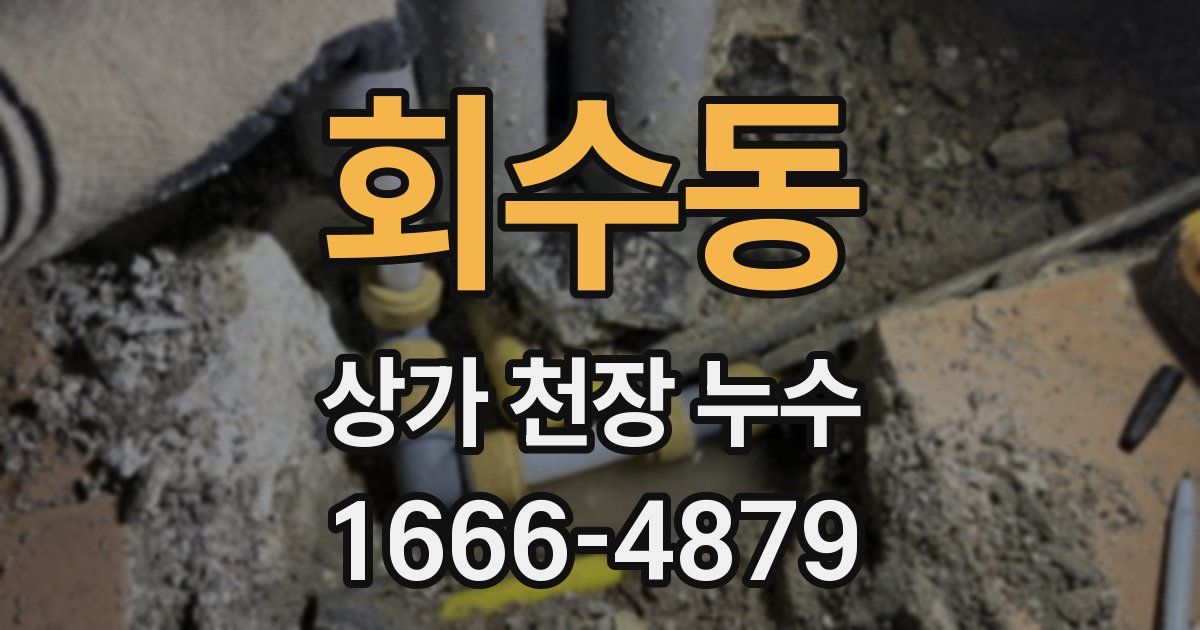 회수동 상가 천장 누수