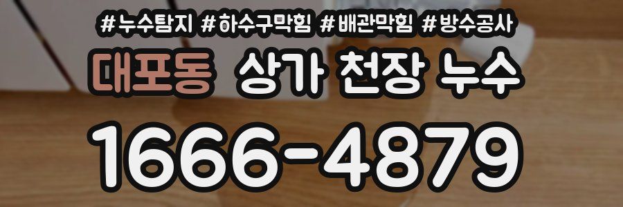 대포동 상가 천장 누수