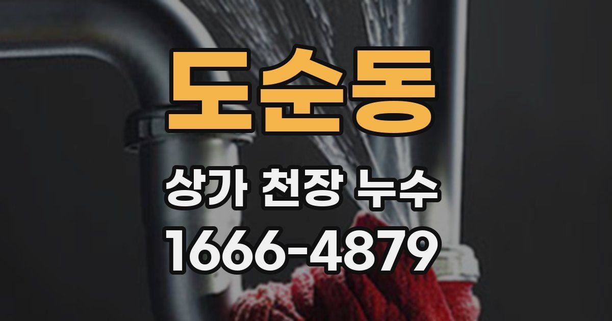 도순동 상가 천장 누수