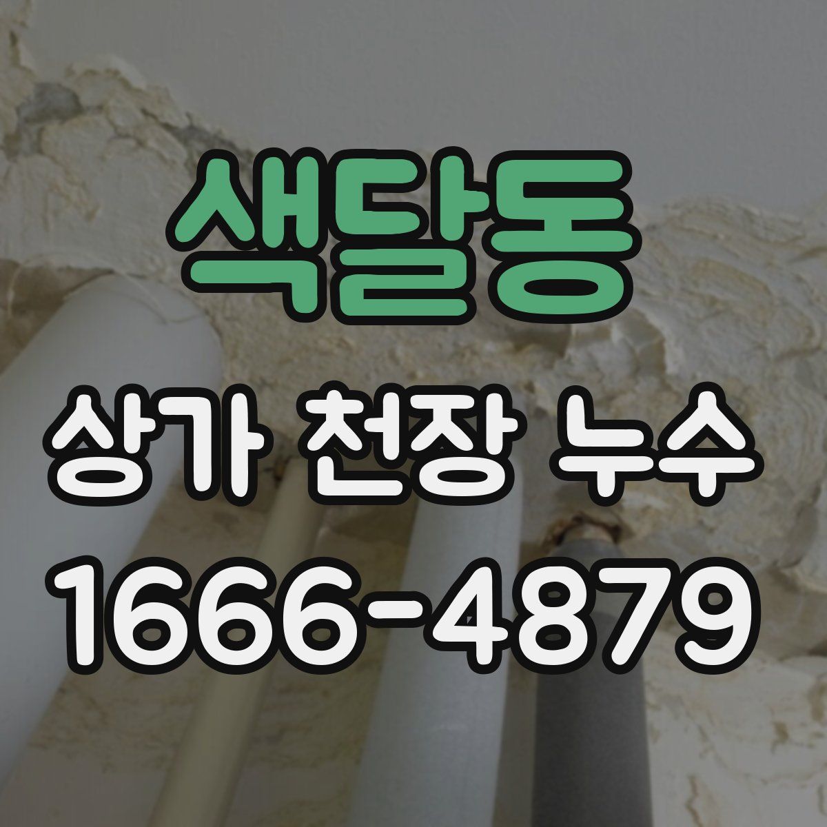 색달동 상가 천장 누수