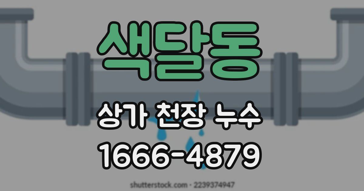 색달동 상가 천장 누수
