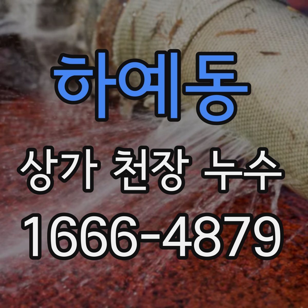하예동 상가 천장 누수