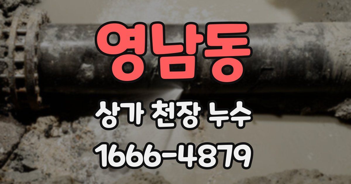 영남동 상가 천장 누수