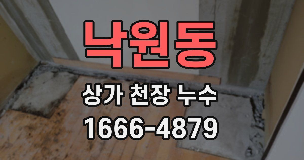 낙원동 상가 천장 누수