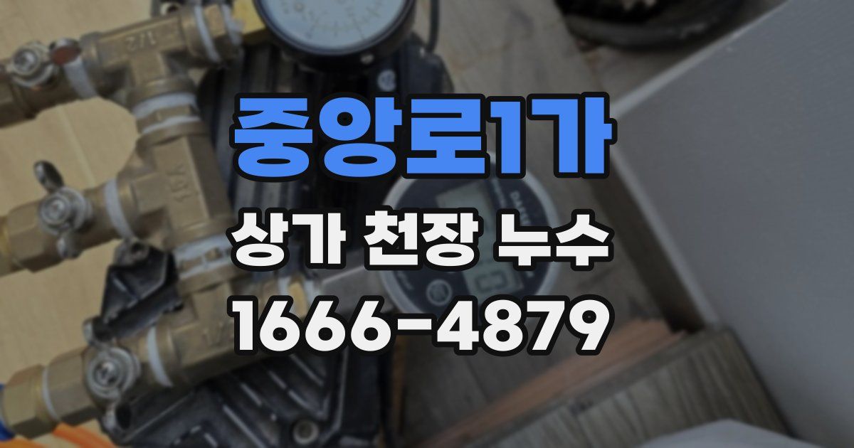 중앙로1가 상가 천장 누수