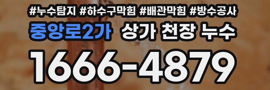 중앙로2가 상가 천장 누수